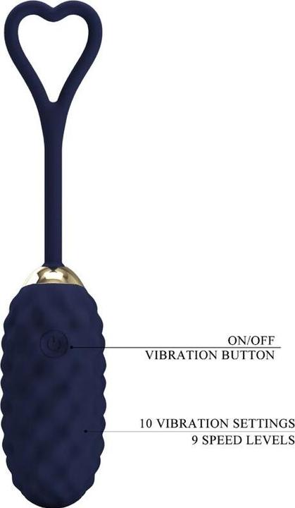 Image du produit Pretty Love Vivian Blue oeuf Vibrant Avec Télécommande