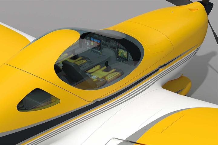 Actual product image Kavan Bristell B23 Yellow 1600mm Electric Motor Low Wing ARTF