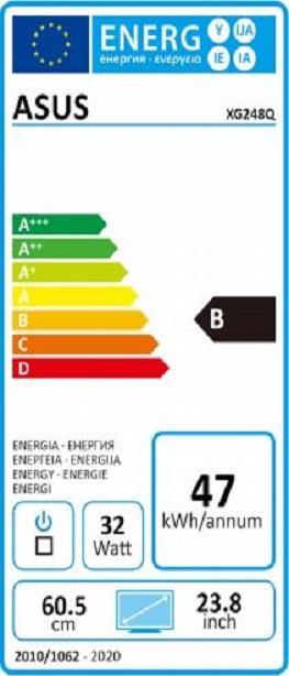 Energy Label ASUS ROG Strix XG248Q (1920 x 1080 pixels, 24")