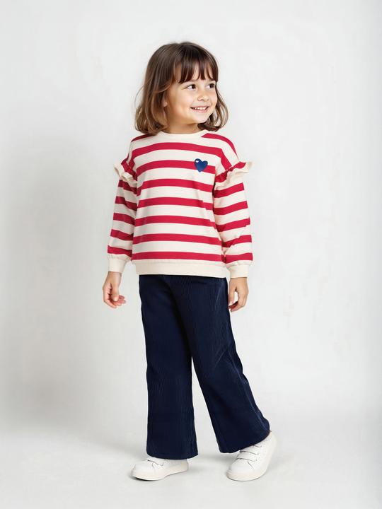 Actual product image Vertbaudet Weite Mädchen Cordhose mit Paperbag-Bund (128)