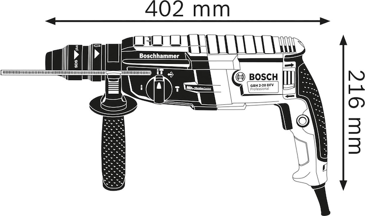 Produktbild Bosch Professional Bohrhammer mit SDS plus GBH 2-28 F, L-BOXX (Netzbetrieb)