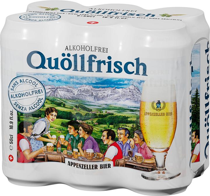 Produktbild Brauerei Locher Qullfrisch Alk.frei (6 x 50 cl)