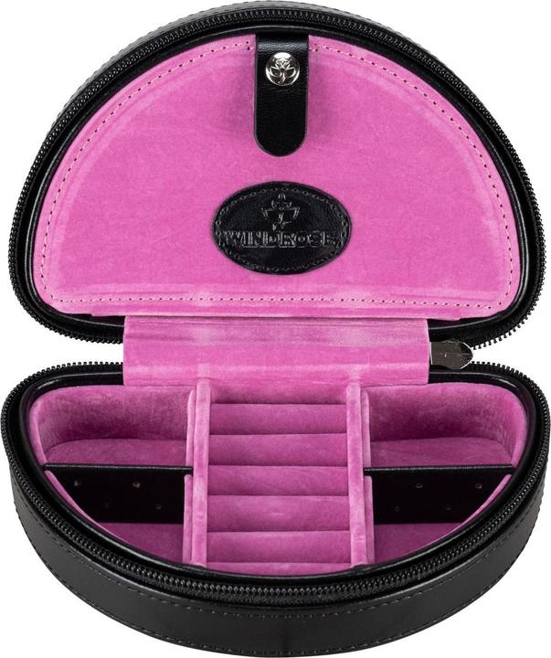 Produktbild Windrose 803924.09 - Kleines Schmucketui mit Reisverschluss Merino Moda schwarz