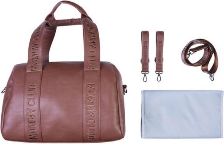 Actual product image Childhome Wickeltasche Mommy Club Signatur Leder dunkelbraun