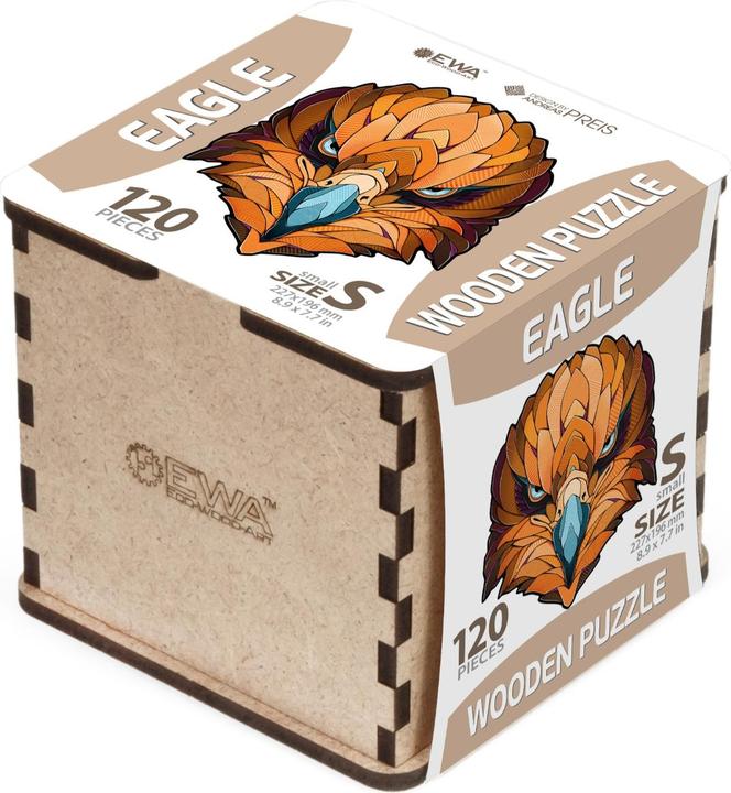 Produktbild Eco Wood Art Holz-Puzzle S - Adler (In Holzkiste mit 120 Teilen) (120 Teile)