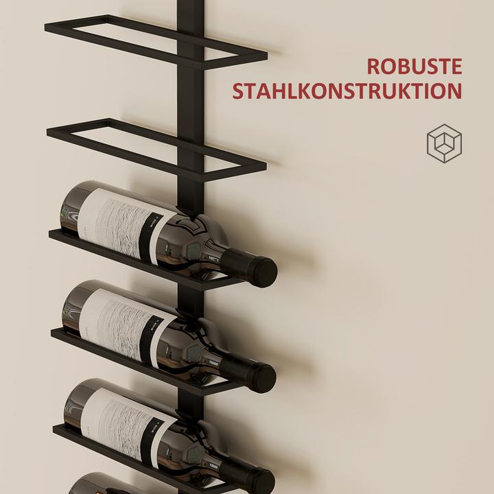 Homcom Weinregal Stahl Schwarz (10 Fl.)