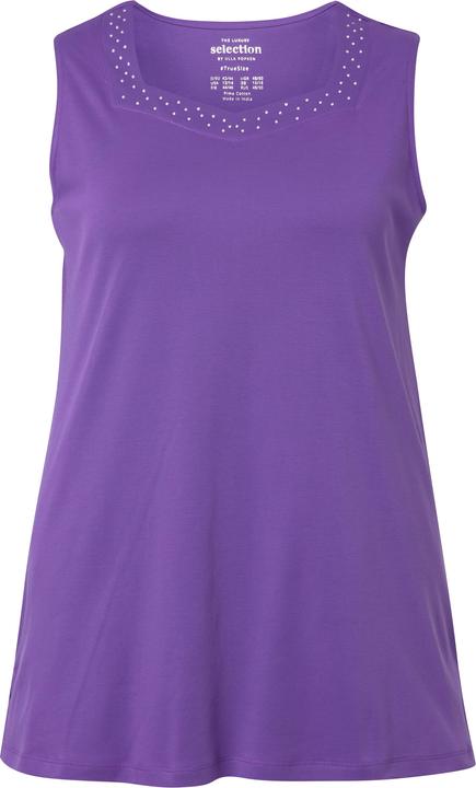 Produktbild Ulla Popken Top, A-Linie, Herzausschnitt, ärmellos, Pima Cotton (42, 44)