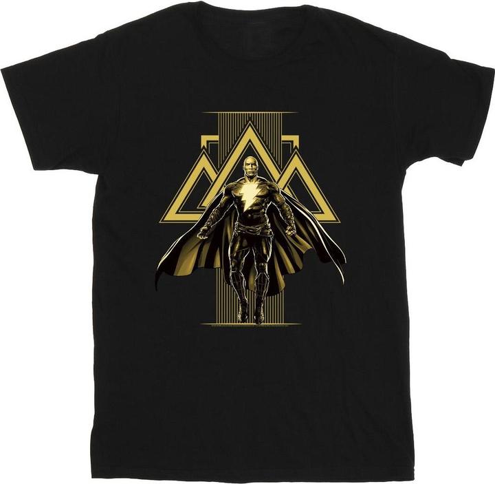 Actual product image Boys Black Adam Rising Golden Symbols T-Shirt (140, 146)