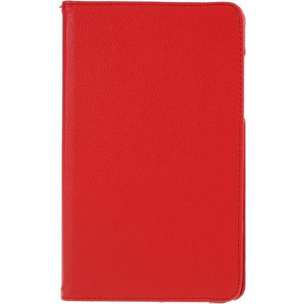 MU Classic Rotierbare Leder Hülle (Galaxy Tab A 8.0 (2019)), Tablet Hülle, Rot