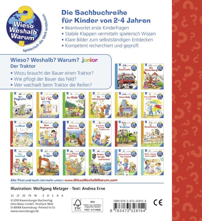 Productafbeelding Ravensburger Der Traktor (Duits, Andrea Erne, Wolfgang Metzger, 2012)
