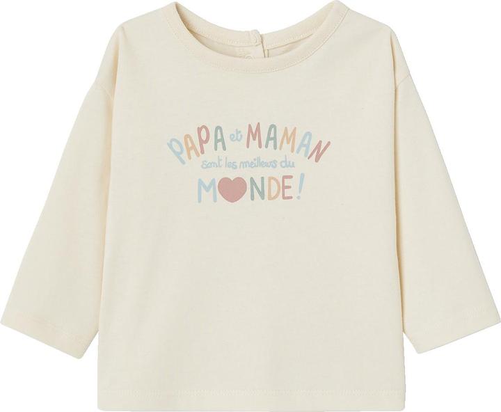 Vertbaudet Baby Shirt mit Papa & Mama Botschaft, Bio-Baumwolle