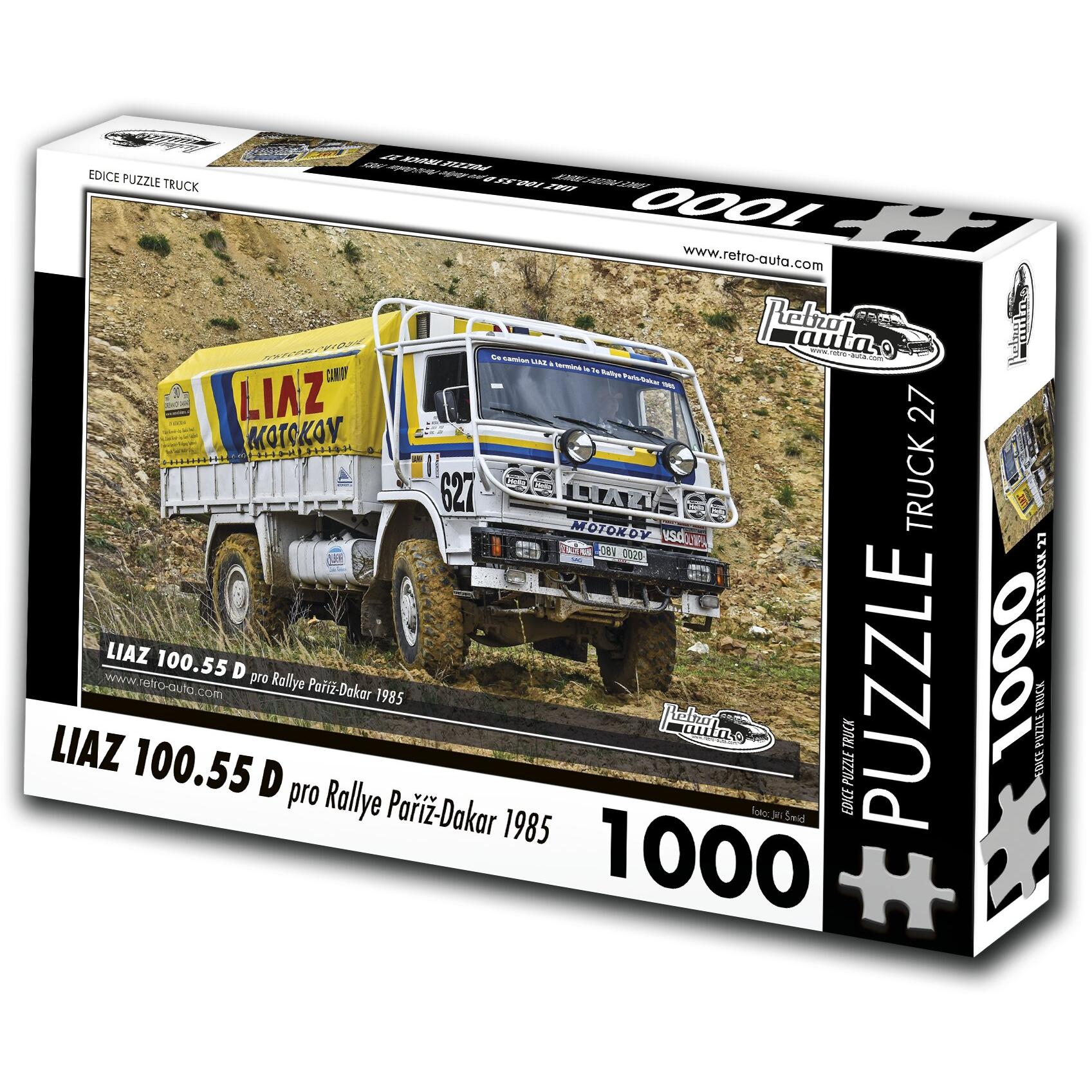 Retro-auta Puzzle TRUCK Ä.27 Liaz 100.55 D für die Rallye Paris-Dakar (1985) 1000 Teile