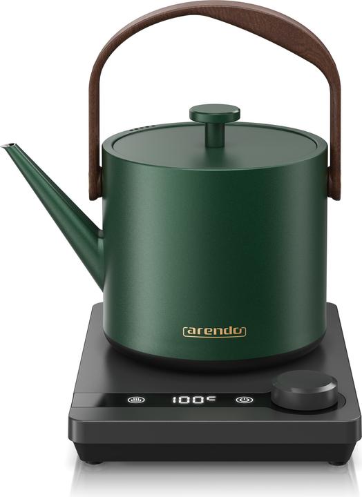 Arendo Wasserkocher 0,6 l, Temperatureinstellung 40°-100°C, 1000 W, BPA-frei, Warmhaltefunktion, Teekocher (0.60 l)