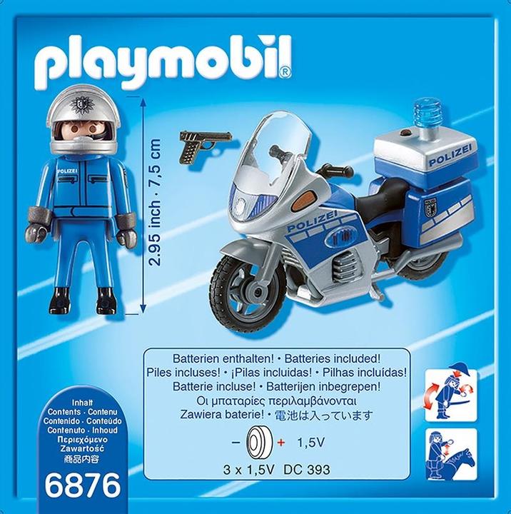 Image du produit Playmobil Patrouille à moto (6876)