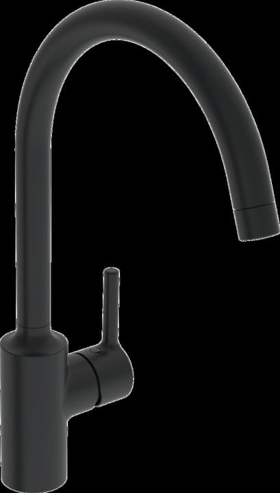 Actual product image Hansa VANTIS kitchen tap, low pressure, 247mm projection, swivelling spout, matt black, 5222116733