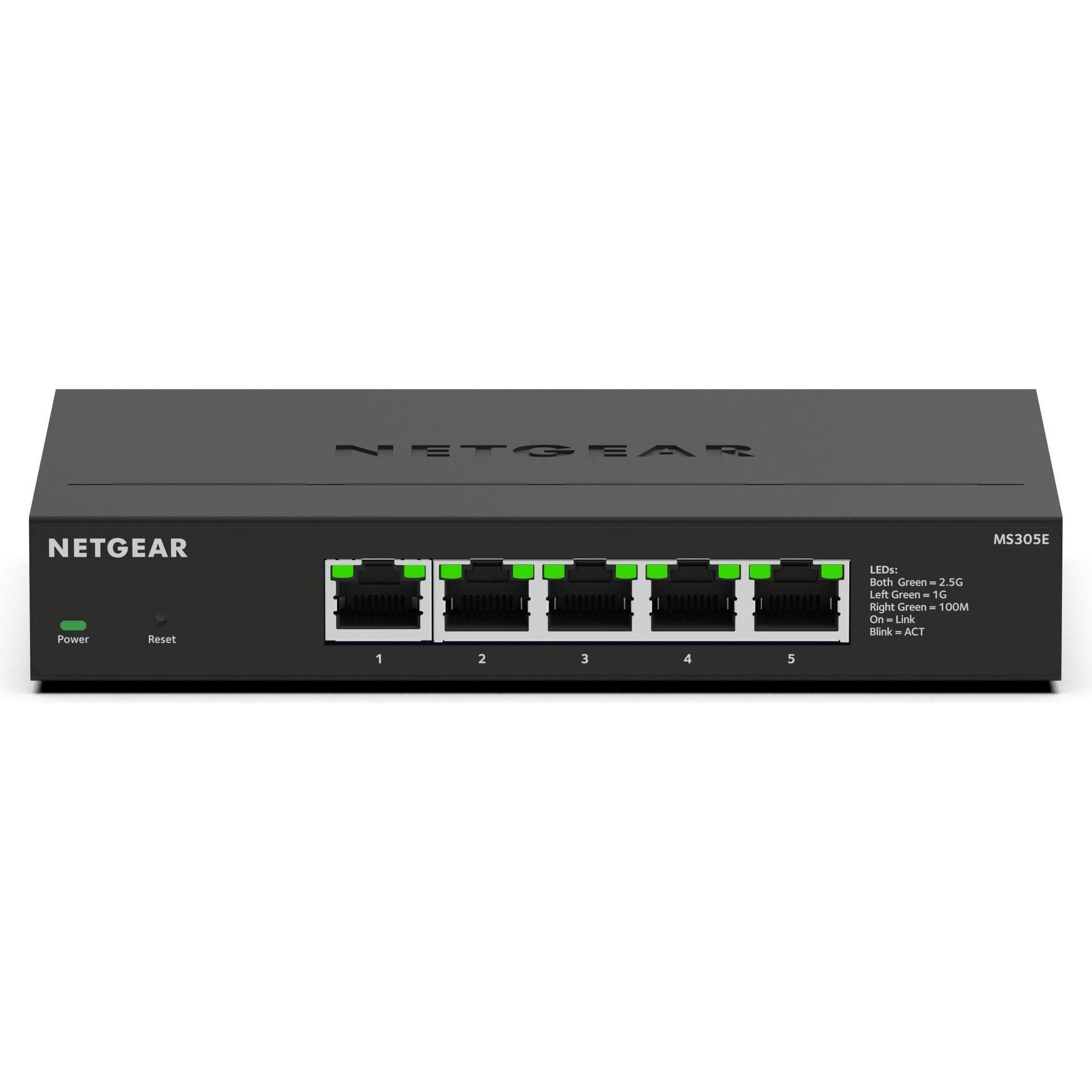 Thumbnail - Netgear MS305E (5 Ports), Netzwerk Switch, Schwarz