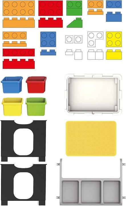 Image du produit Eddy Toys Table de jeu avec briques de construction