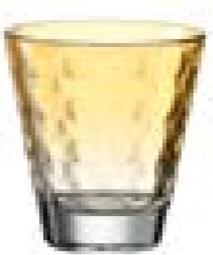 Actual product image Leonardo Drinking glass Optic Pastel 215 ml, 6 pieces, Orange (0.22 l, 6 x)
