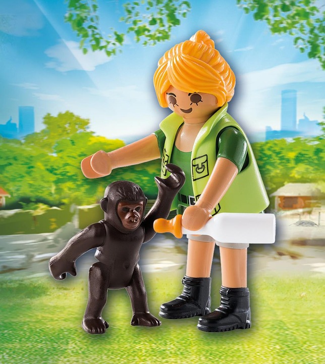 Produktbild Playmobil Tierpflegerin mit Gorillababy (9074, Playmobil Playmo-Friends)