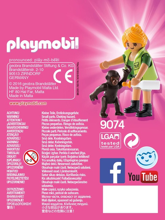 Produktbild Playmobil Tierpflegerin mit Gorillababy (9074, Playmobil Playmo-Friends)