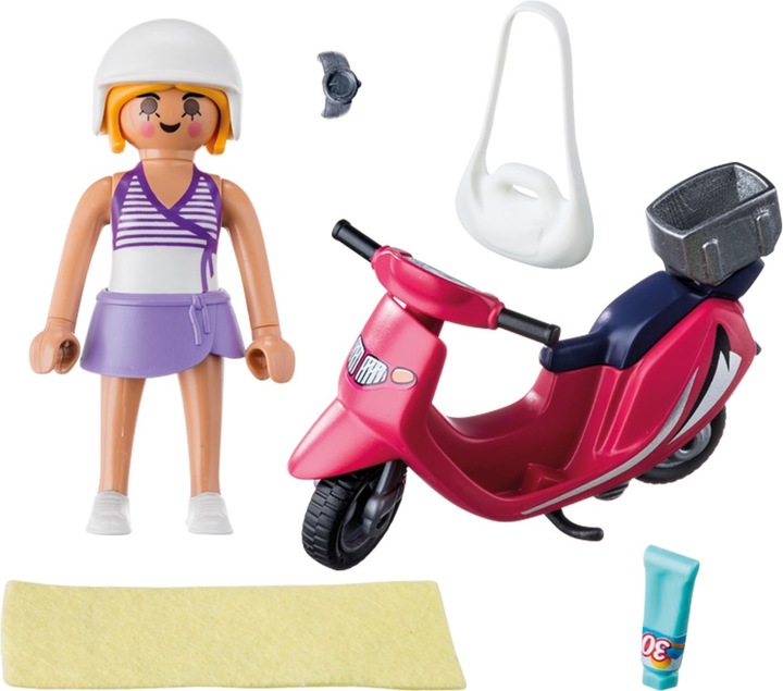 Image du produit Playmobil Une fille de plage avec un scooter (9084, Playmobil Special Plus)