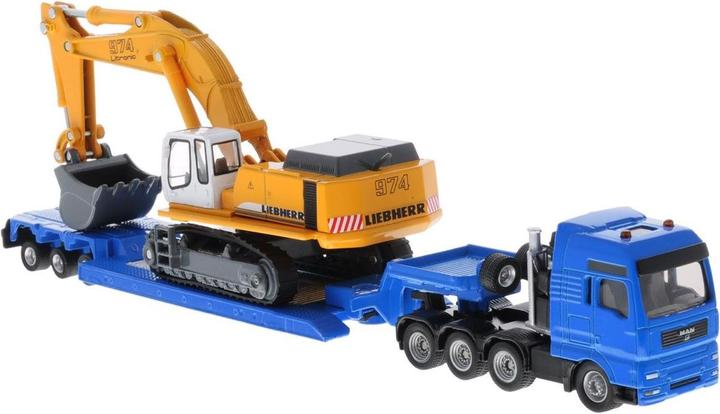 Produktbild Siku Schwertransporter mit Tiefbettauflieger
