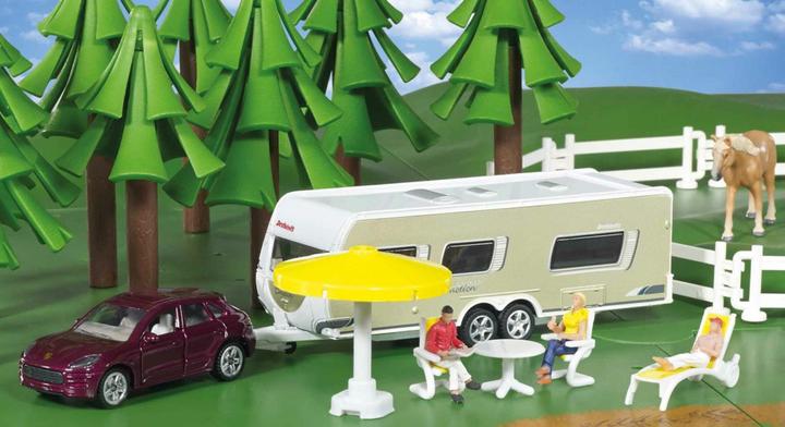 Produktbild Siku PKW mit Wohnwagen