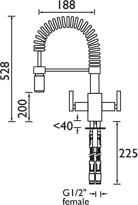 Actual product image Bristan Artisan Pull Out Sink Mixer
