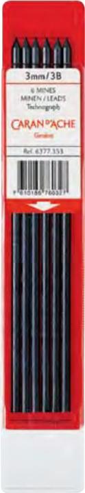 Produktbild Caran d'Ache Technograph-Minen (Ersatzmine, Schwarz, 3 mm)