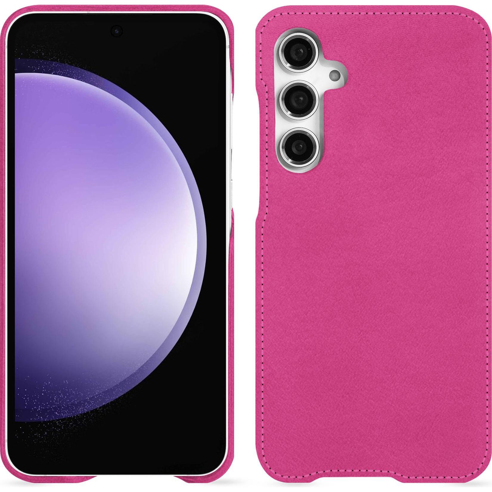 Noreve Lederschutzhülle (Samsung Galaxy S23 FE), Smartphone Hülle, Rosa