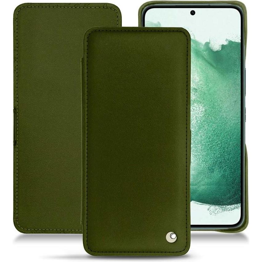 Noreve Lederschutzhülle horizontal (Samsung Galaxy S22+ 5G), Smartphone Hülle, Grün