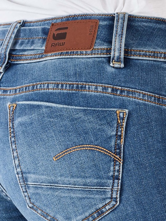 Immagine prodotto G-Star Midge Zip Mid Straight Jeans medio indaco invecchiato (W30/L32)