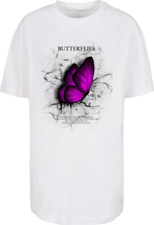 Produktbild Merchcode Ladies Butterflies Oversized Boyfriend Tee - 119545 (S)