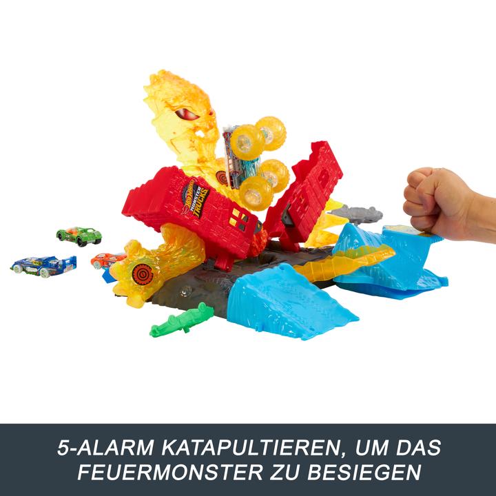 Actual product image Mattel Monster Trucks 5 ALARM TORCH TOWER TAKEDOWN