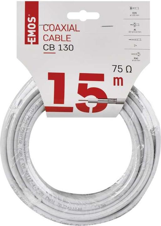 Produktbild Emos Koaxialkabel CB130, 15m (Antennenkabel)