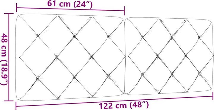 Produktbild vidaXL Kopfteil-Kissen (6 x 120 x 48 cm)