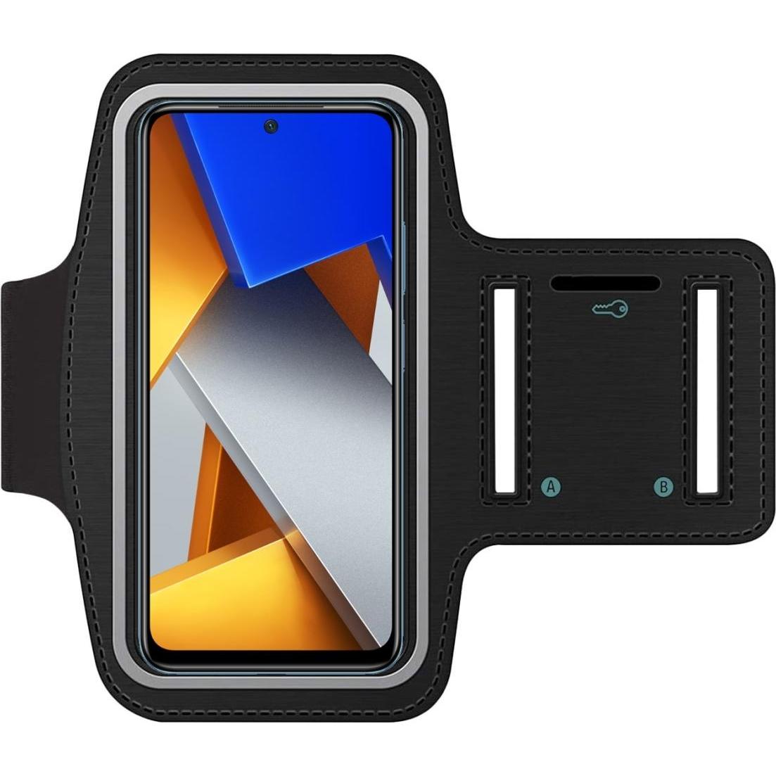 SmartFitness Xiaomi Poco M4 Pro 4G Handy Sport Armband, Smartphone Sportarmband, Schwarz