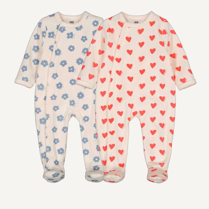 Produktbild La Redoute Collections 2er-Set einteiliger Pyjama aus Samt (50)