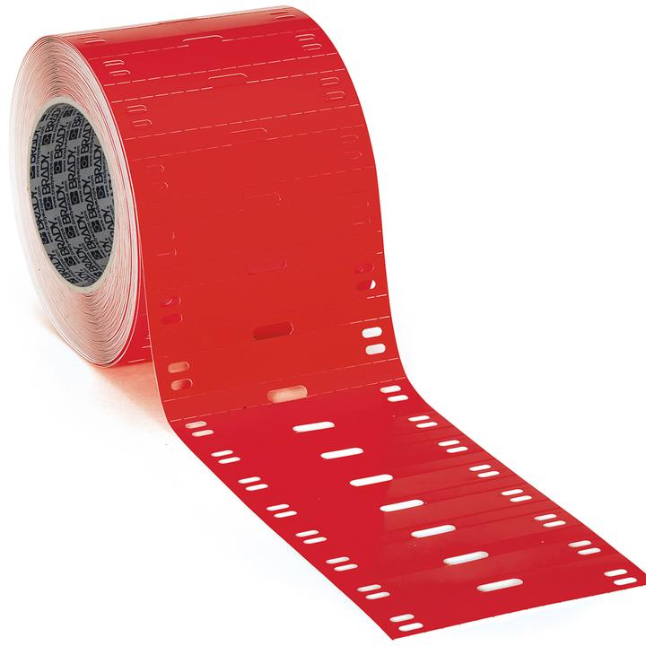 Produktbild Brady THT-6010-7598-RD, Polyester, Rot, glänzend, 60.00 x 10.00 mm, nicht klebend (1000 M.) (6 cm)