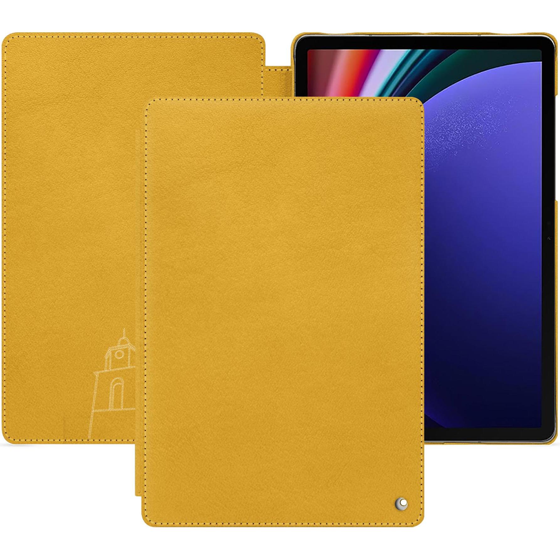 Noreve Lederschutzhülle horizontal (Galaxy Tab S9+), Tablet Hülle, Orange