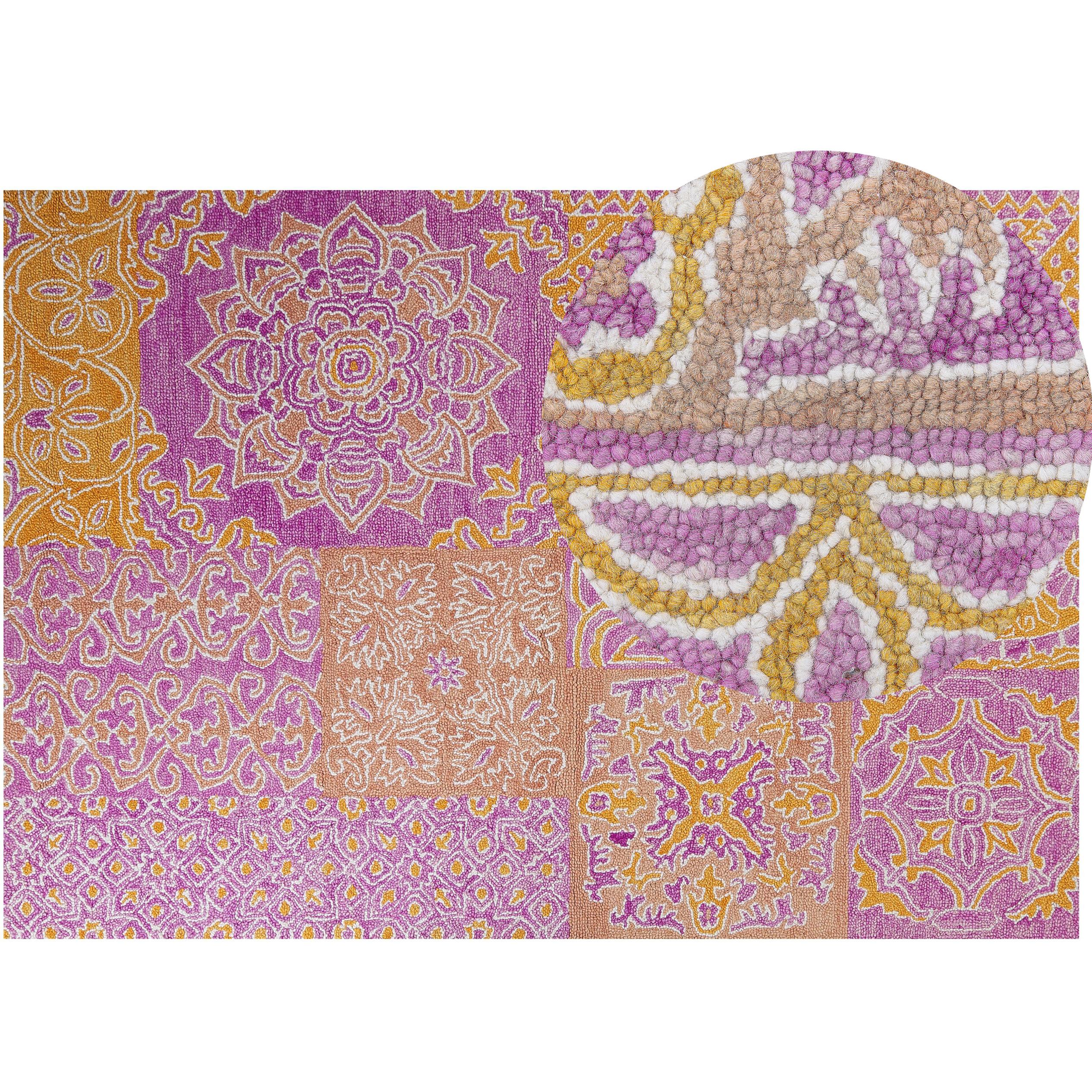 Beliani, Teppich, Teppich Wolle mehrfarbig orientalisches Muster 160 x 230 cm Kurzflor AVANOS (160 x 230 cm)
