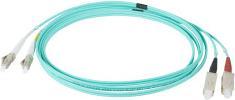 Produktbild Infralan ¬ Duplex Jumper LC-SC 50/125µ, OM3, LSZH, aqua, 2.0mm, 3m (3 m)