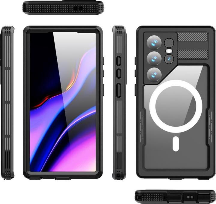 Actual product image Redpepper Samsung Galaxy S24 Ultra - IP68 Mars Series Wasserdichtes Outdoor Case mit MagSafe schwarz (Samsung Galaxy S24 Ultra)