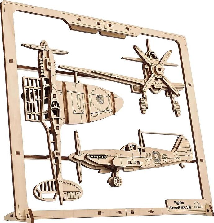 Image du produit Ugears 70196 Fighter Aircraft 2.5D Puzzle- Πολεμικό Αεροσκάφος 2.5D Πάζλ