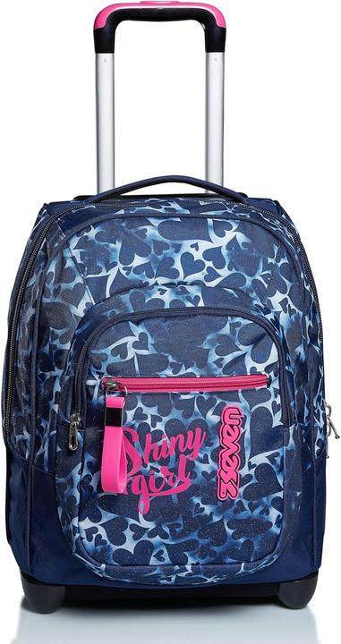 Actual product image Seven Dyed Hearts Blue Trolley Backpack (35 l)