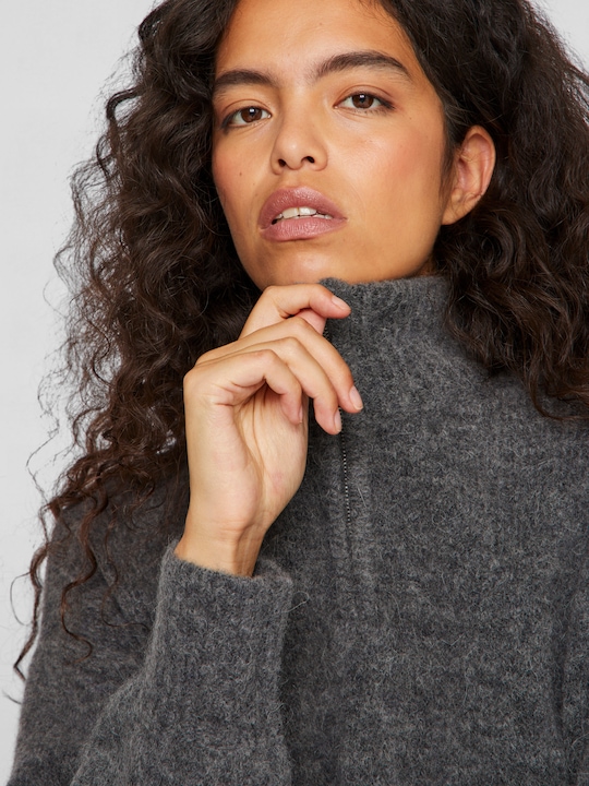 Produktbild Vila Zip-up Rollkragen Strickpullover (S)
