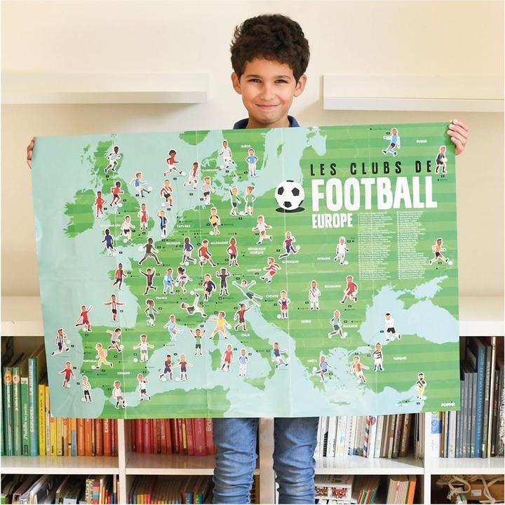 Actual product image Poppik Sticker learning poster football clubs
