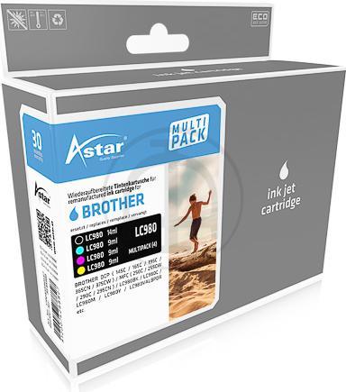 Actual product image Astar AS44980 - Compatible - Black - Cyan - Magenta - Yellow - Brother - Multipack - D (M, C, Y, FC)