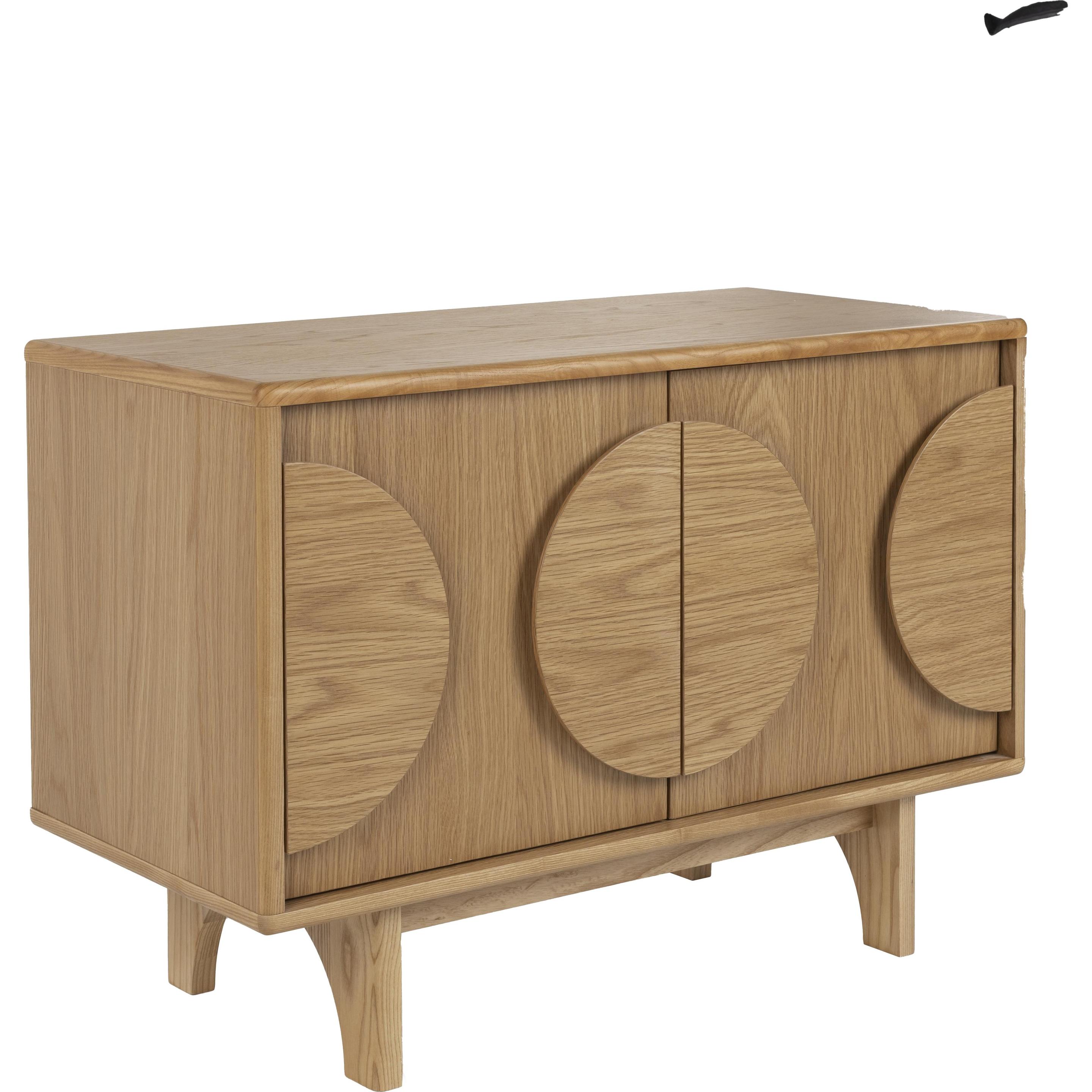 Zuiver, Kommode + Sideboard, Sideboard Groove 2 Doors Natural Oak (82 x 40 x 58 cm)