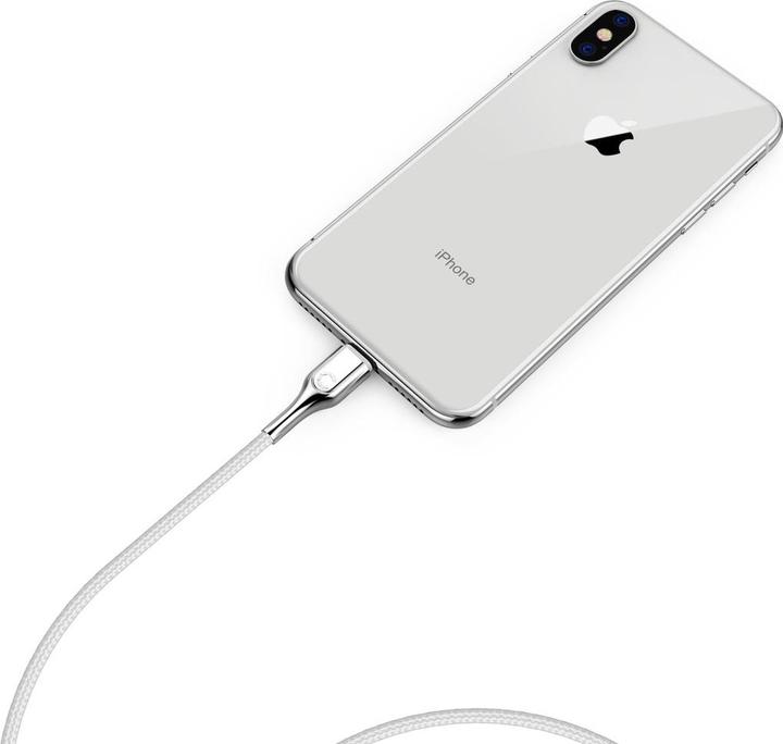 Productafbeelding Cygnett Gepantserde Lightning naar USB-A kabel 2M -Wh (2 m, USB 3.0, 12 W)